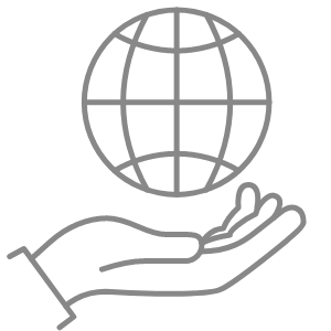 illustration d’une main portant un globe terrestre
