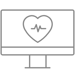 illustration d’un moniteur avec un cœur à l’écran