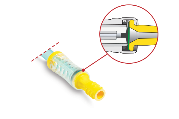 NomoLine-O - Gros plan du filtre antibactérien hydrophobe